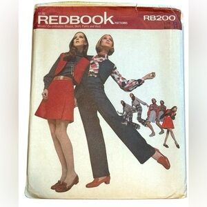 Vintage Redbook RB200 C1970s Sewing Pattern Blouse Skirt Pants Vest UNCUT